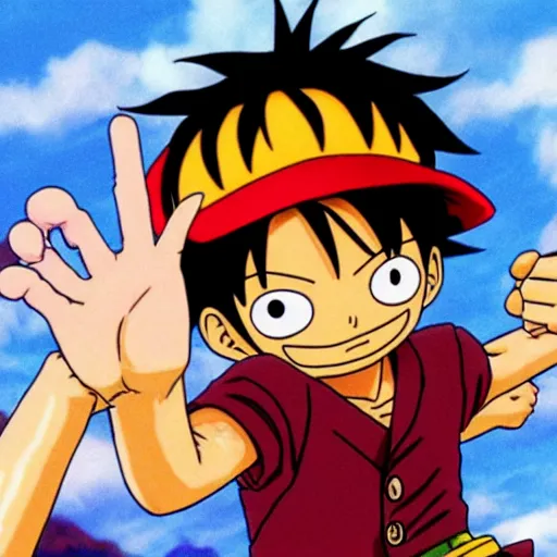 Prompt: luffy with akira toriyama style