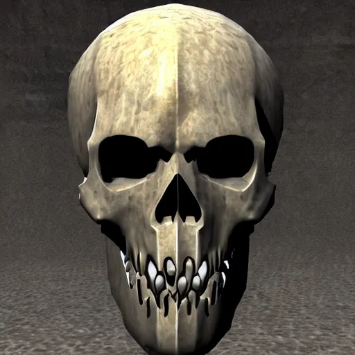 Prompt: skull from fallout 2