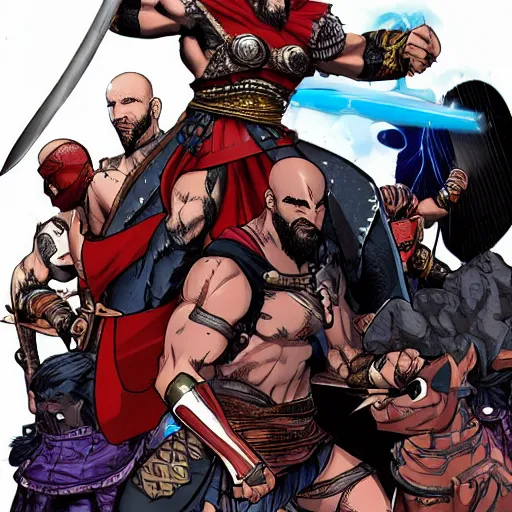 Prompt: Kratos in the Super Hero Squad show