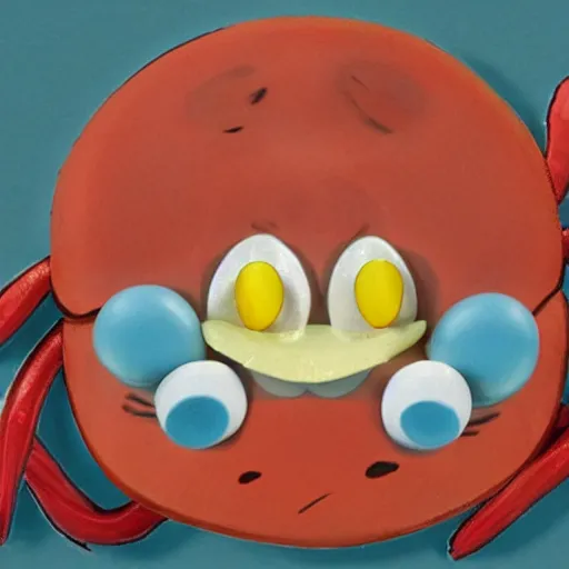 Image similar to cartoon happy crab with a fiddle