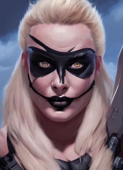 Prompt: detailed portrait of margot robbie as a thick female bodybuilder goth zarya from overwatch, attractive, beautiful, fantasy, intricate, elegant, highly detailed, digital painting, artstation, concept art, matte, sharp focus, illustration, art by aenaluck, artgerm and roberto ferri and greg rutkowski, epic fantasy, digital painting