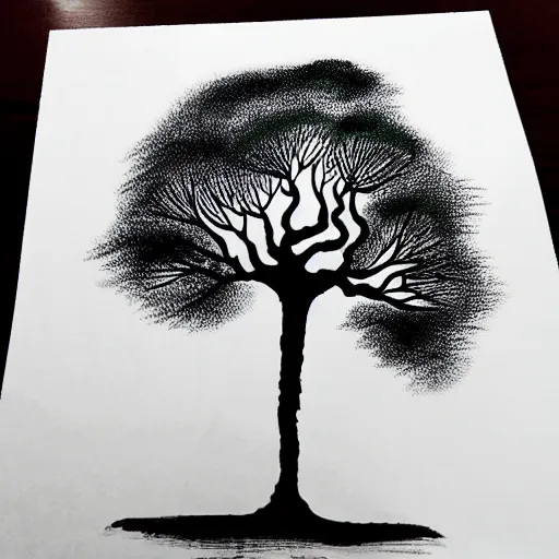 Image similar to zen tree ink