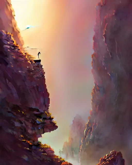 Image similar to highly detailed rock crumbles, stephen bliss, unreal engine, greg rutkowski, loish, rhads, beeple, makoto shinkai and lois van baarle, ilya kuvshinov, rossdraws, tom bagshaw, alphonse mucha, global illumination, god rays, detailed and intricate environment