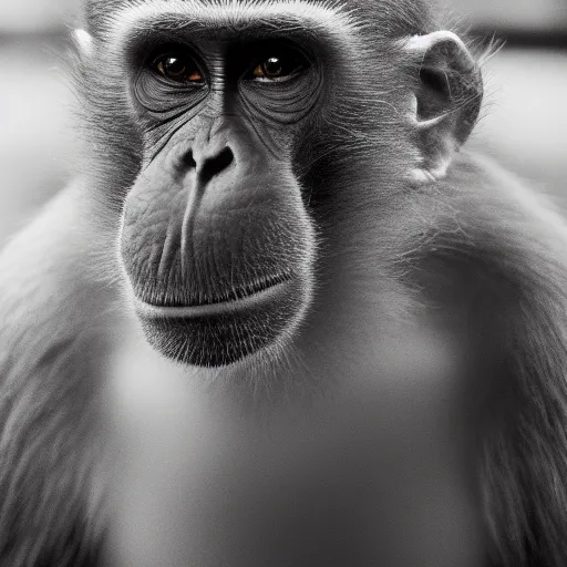 Image similar to monkey looking like Joe Biden, grey scale face, intricate, wild, highly detailed, hybrid animal, ape humanoid, looking like human, sharp focus