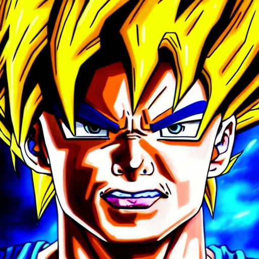 Prompt: ultra realistic portrait painting of michael jackson as super saiyan goku, art by akira toriyama, 4 k, dragon ball artstyle, cel shaded, highly detailed, epic lighting