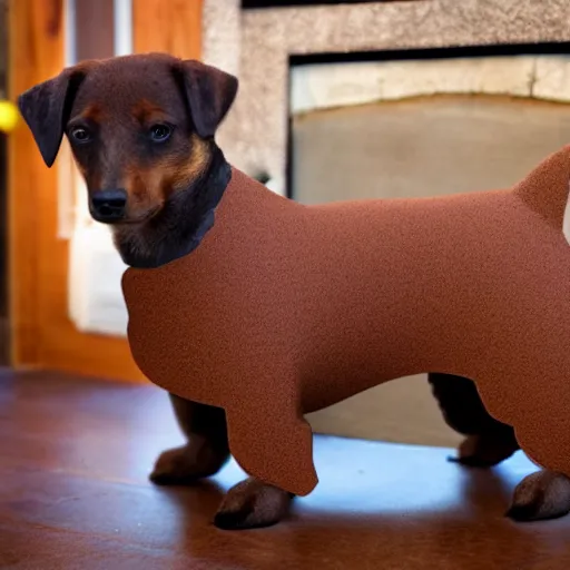 Image similar to a hearth shaped brown yorkshire dog in the shape