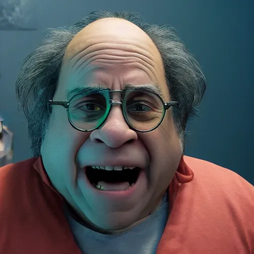 Prompt: hyperrealistic film still of danny devito as ace ventura pet detective in miami, stunning 3 d render, inspired by istvan sandorfi & greg rutkowski & unreal engine, perfect symmetry, dim volumetric cinematic lighting, 8 k octane comprehensive render, extremely hyper - detailed, incredibly lifelike attributes, intricate, real flesh texture, masterpiece, artstation, stunning,