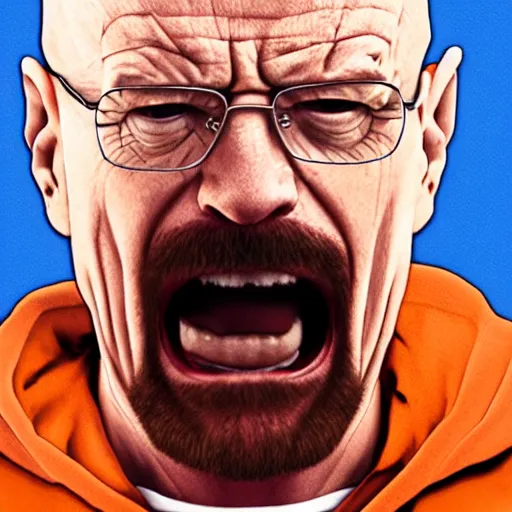 Prompt: walter white unhinged alternate screaming, 3 am