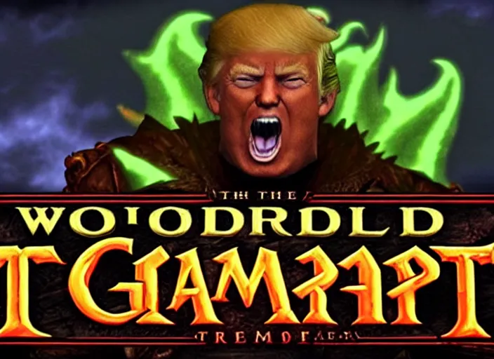 Prompt: donald trump as demon in world of warcraft