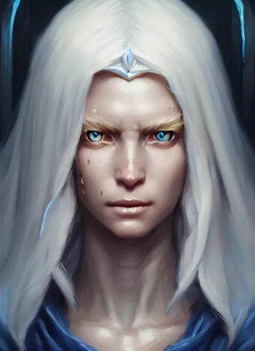 Prompt: a fantasy style portrait painting of shy white female paladin with blonde hair and blue eyes shy scarred left eye, holy oil painting unreal 5 daz. rpg portrait extremely detailed artgerm greg rutkowski _ greg