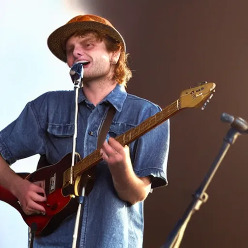 Prompt: mac demarco singing the song viceroy (the film)