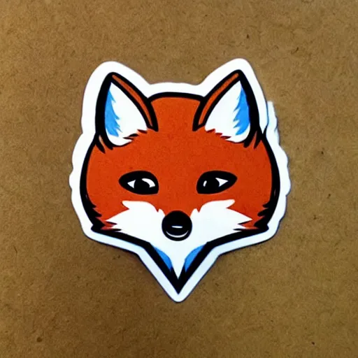 Prompt: a sticker of a fox