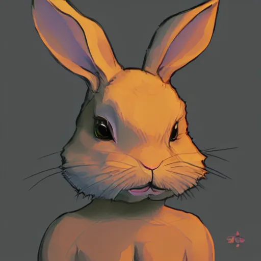 Image similar to rabbit in the style of huachong artstation