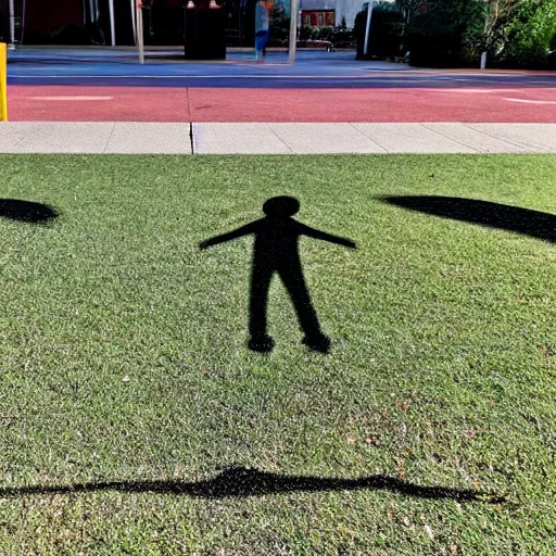 Image similar to scary shadow figure by the playground