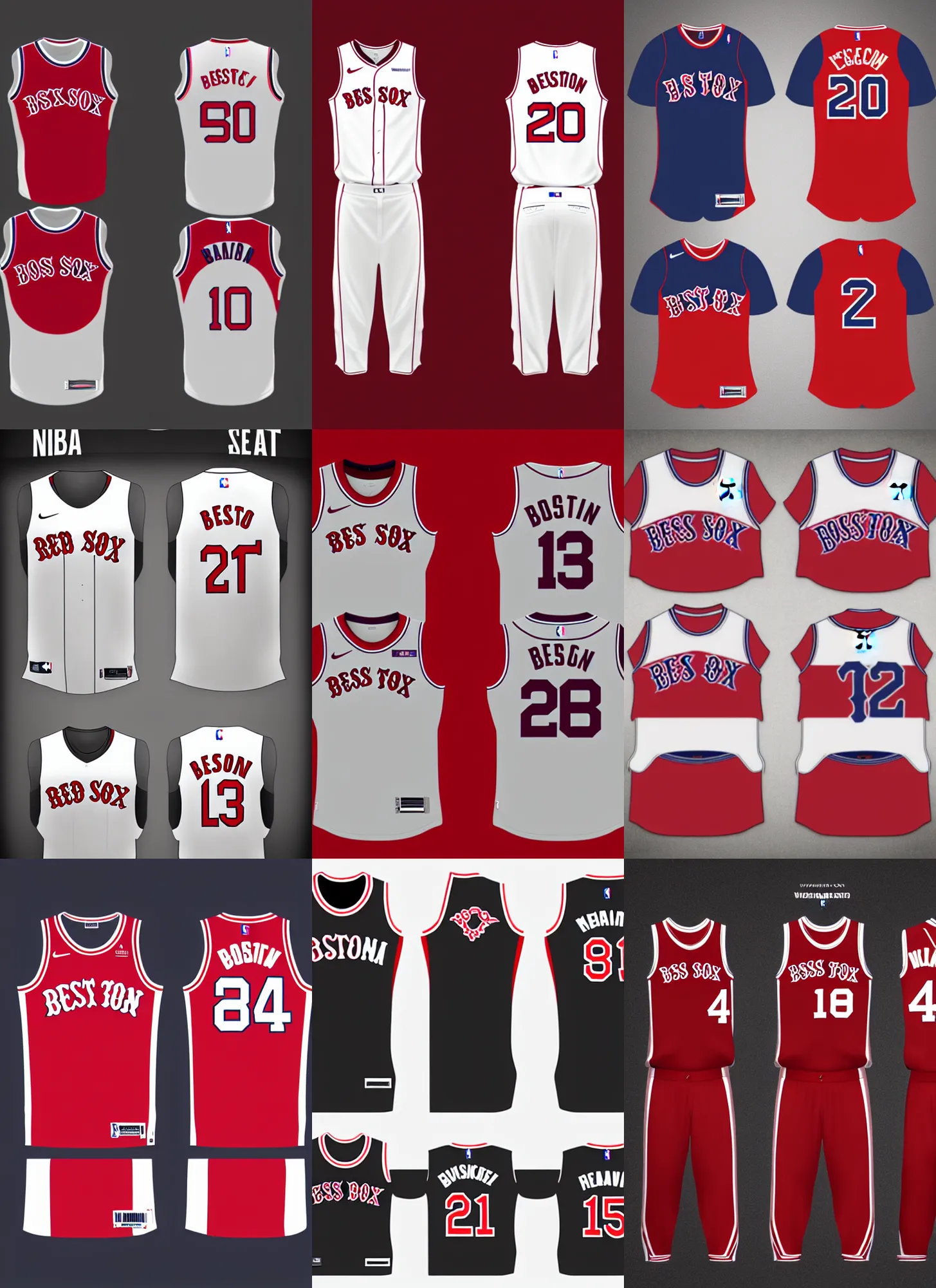 nba jersey design, boston red sox inspiration