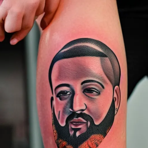 a tattoo of a dj khaled | Stable Diffusion | OpenArt