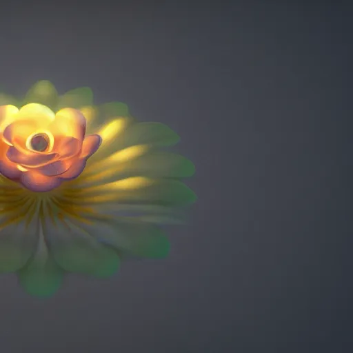 Image similar to Luminescent flower blooming at twilight, cgsociety, r /art, trending on artstation, artstationHD, octane render