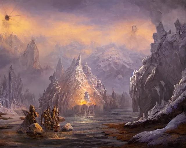 Image similar to hyperborea by vsevolod ivanov, landscape