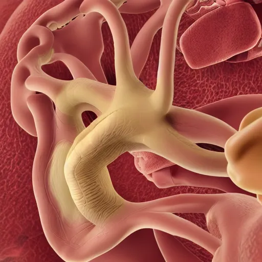 Prompt: 3 d render of medical illustration on anatomy