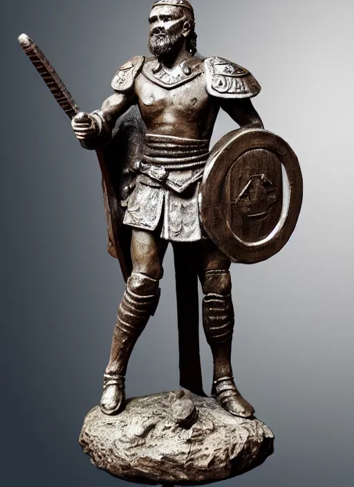 Image similar to Images on the store website, eBay, Miniature Statue of a Ancient Warrior with Shield