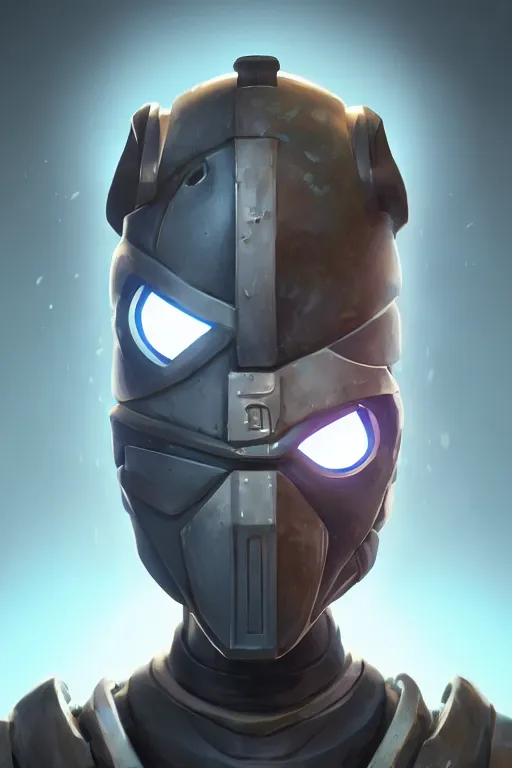 Image similar to epic mask helmet robot ninja portrait stylized as fornite style game design fanart by concept artist gervasio canda, behance hd by jesper ejsing, by rhads, makoto shinkai and lois van baarle, ilya kuvshinov, rossdraws global illumination radiating a glowing aura global illumination ray tracing hdr render in unreal engine 5