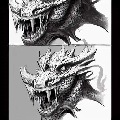 Image similar to dragon, dungeon and dragons, character concept, very detailed, trending on artstation, portrait