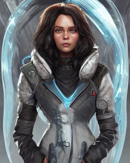 Image similar to The Ice Queen as an Apex Legends character digital illustration portrait design by, Mark Brooks detailed, soft lighting