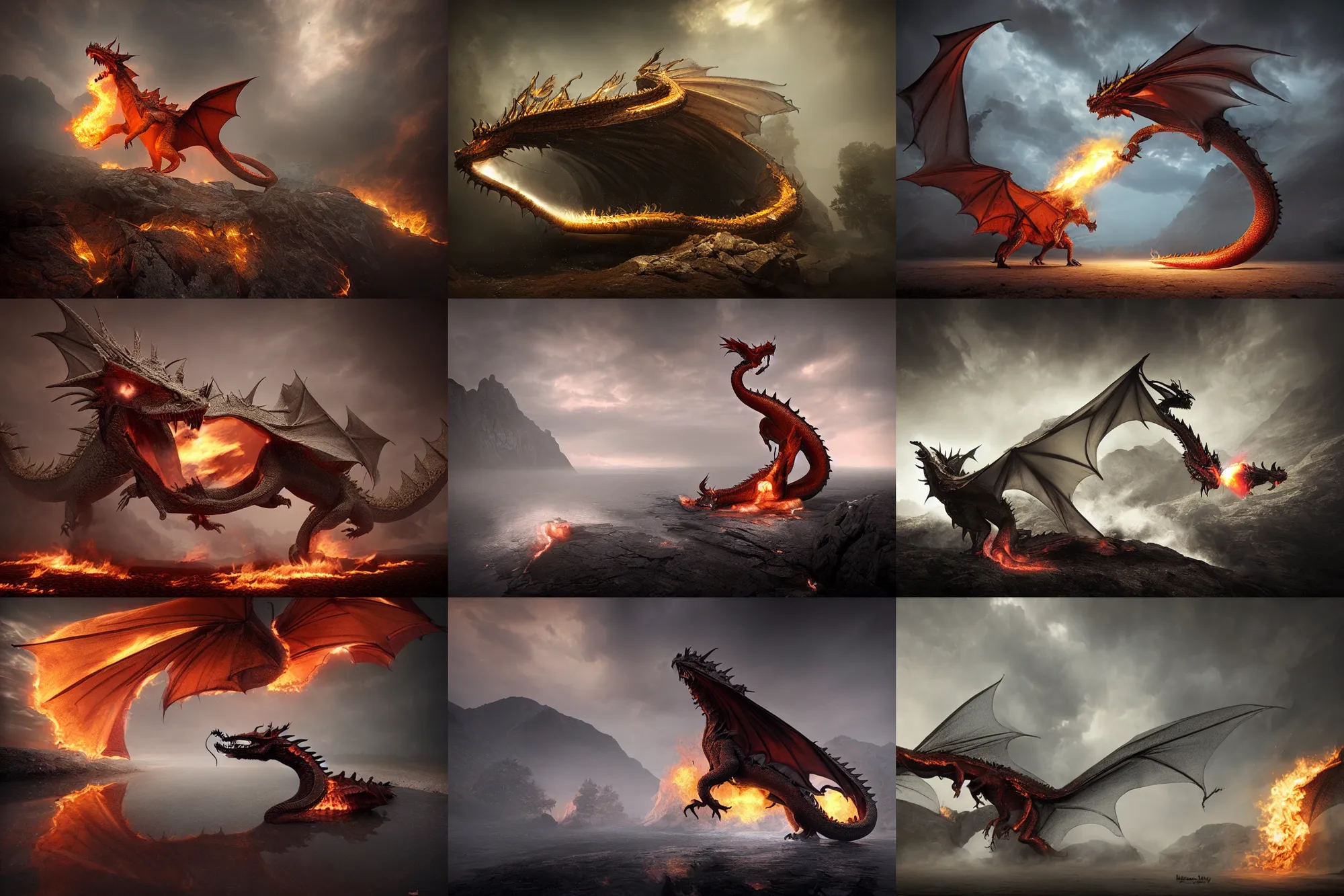 fire breathing dragon, by michal karcz | Stable Diffusion | OpenArt