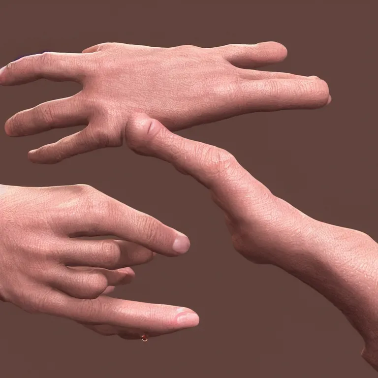 Image similar to Human's hand, photorealism, detailed, five fingers, photograph, award winner, 4k, render, unrealengine