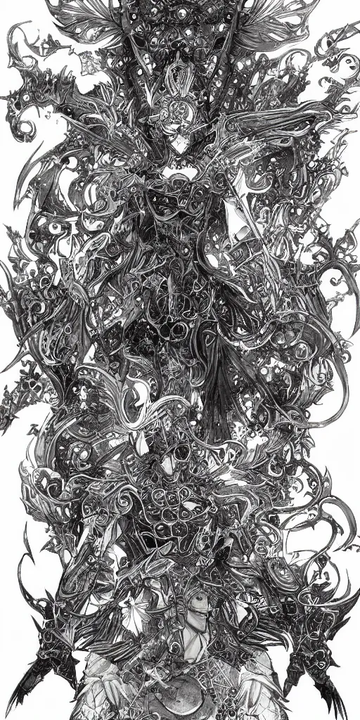 Prompt: a mage from final fantasy 14 drawn by Yoshitaka Amano, intricate, amazing line work, cosmic, psychedelic.