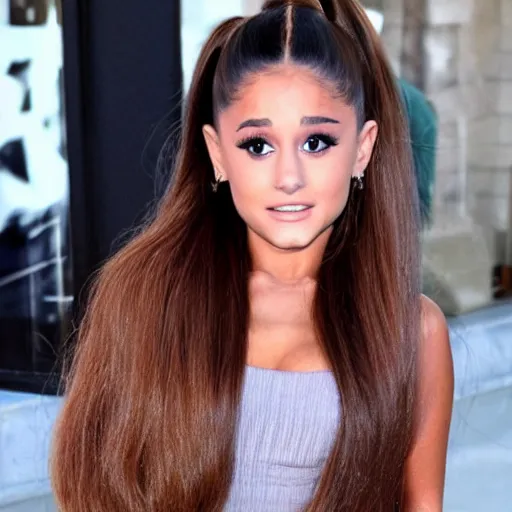 Prompt: ariana grande as an tanned italian woman