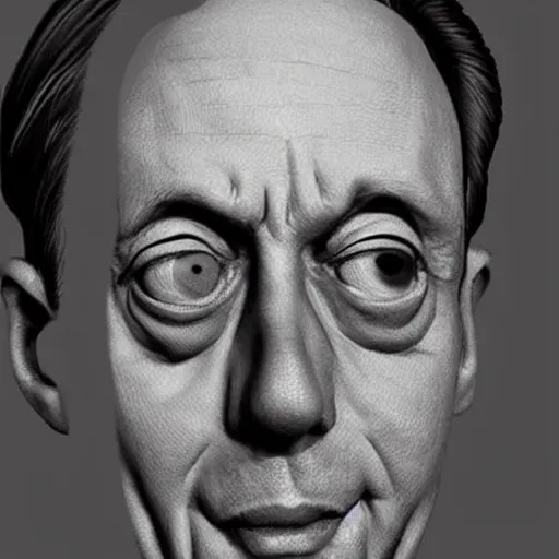 Prompt: A spoon that lies on a kitchen counter has the face of Steve buscemi, highly_detailed!!, Highly_detailed_face!!!, artstation, concept art, sharp focus, illustration, art by Leonardo da Vinci and Michelangelo and Botticelli