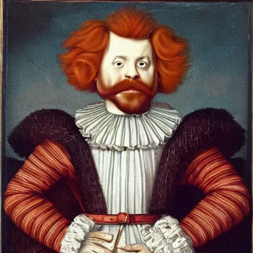 Image similar to 16th century King Ronald mcdonald