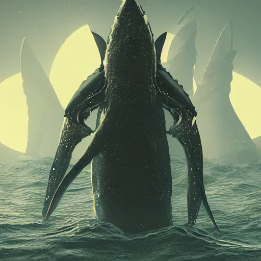 Image similar to shark as a dark souls boss by Mike Winkelmann