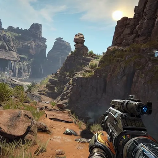 Image similar to screenshot from apex legends