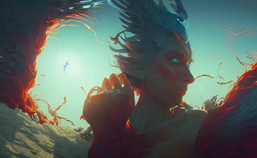 Prompt: highly detailed surreal vfx portrait of the death of the phoenix, xmen, stephen bliss, unreal engine, greg rutkowski, loish, rhads, beeple, makoto shinkai and lois van baarle, ilya kuvshinov, rossdraws, tom bagshaw, global illumination, detailed and intricate environment