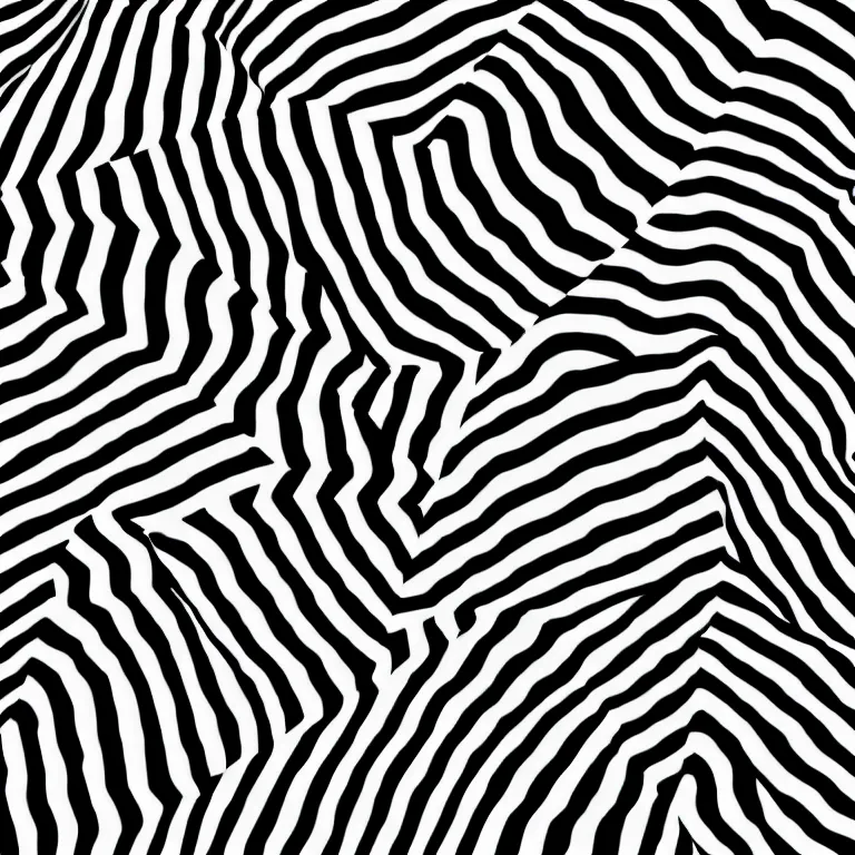 Image similar to a beautiful female face made of illusory motion dazzle camouflage perlin noise optical illusion