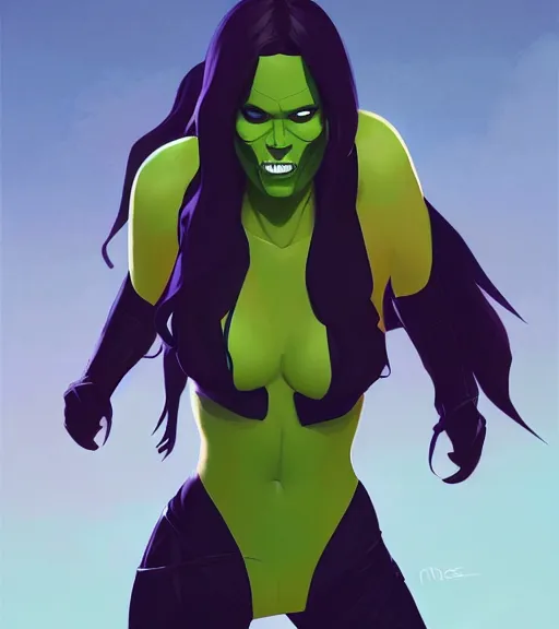 Image similar to face icon stylized minimalist gamora, loftis, cory behance hd by jesper ejsing, by rhads, makoto shinkai and lois van baarle, ilya kuvshinov, rossdraws global illumination