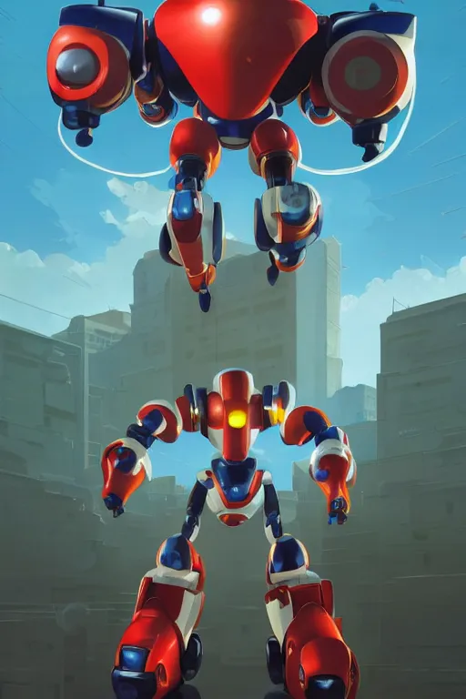 Image similar to metabots medabots medarotto medarot robot minimalist comics, behance hd by jesper ejsing, by rhads, makoto shinkai and lois van baarle, ilya kuvshinov, rossdraws global illumination ray tracing hdr radiating a glowing aura