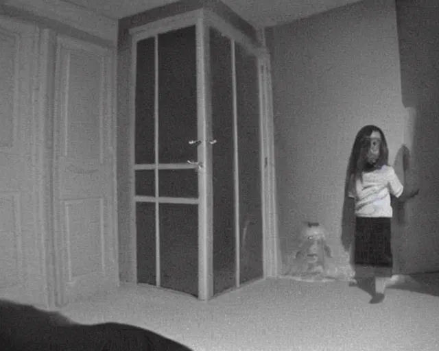 Prompt: a horror movie scene photograph of a real - estate 1 9 7 0's hotel room, shadow figure, demonic, ghostly screaming child, shot on a disposable camera while on vacation, finely detailed, a liminal space, hd, hyper - realistic # wtf # wtf # wtf