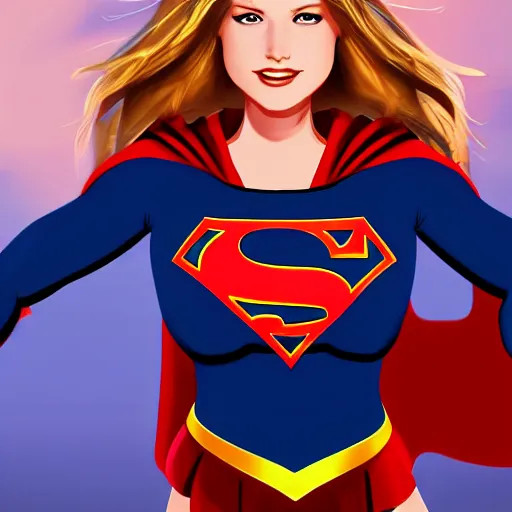 Image similar to supergirl in the style of stanley artgem lau, artstation, deviantart, 4k,