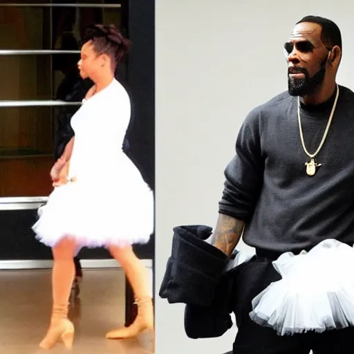 Image similar to r kelly wearing a tutu in court