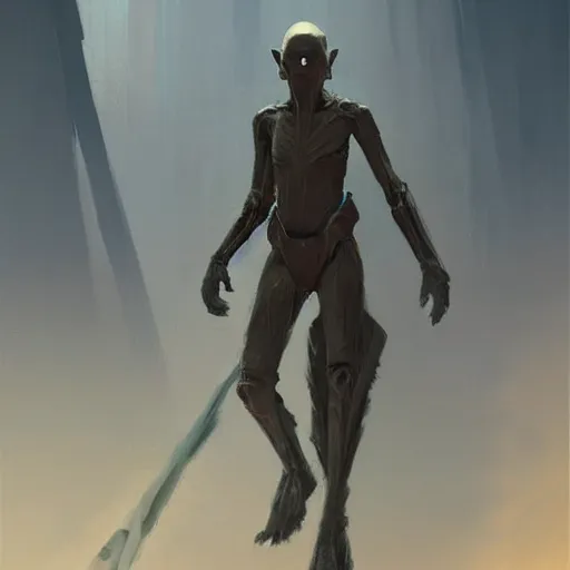 Image similar to concept art of a neimoidian alien from star wars prequels by greg rutkowski