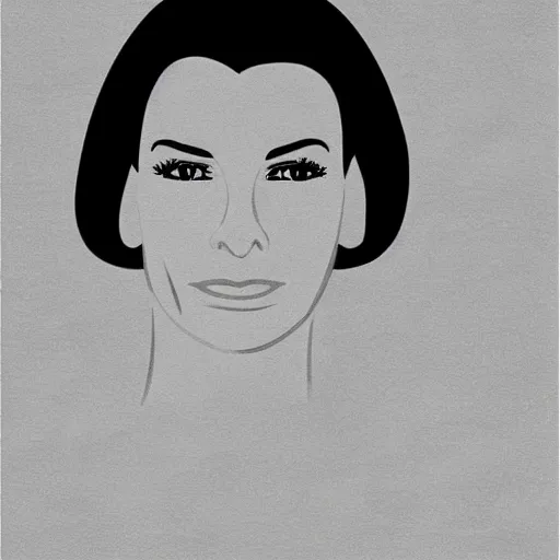 Image similar to 1960s minimalist illustration of Sandra Bullock