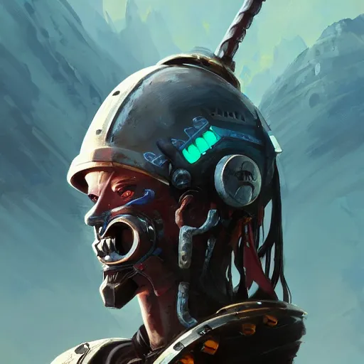 Image similar to cyberpunk viking helmet mask warrior goddess robot ninja fantasy, art gta 5 cover, official fanart behance hd artstation by jesper ejsing, by rhads, makoto shinkai and lois van baarle, ilya kuvshinov, ossdraws