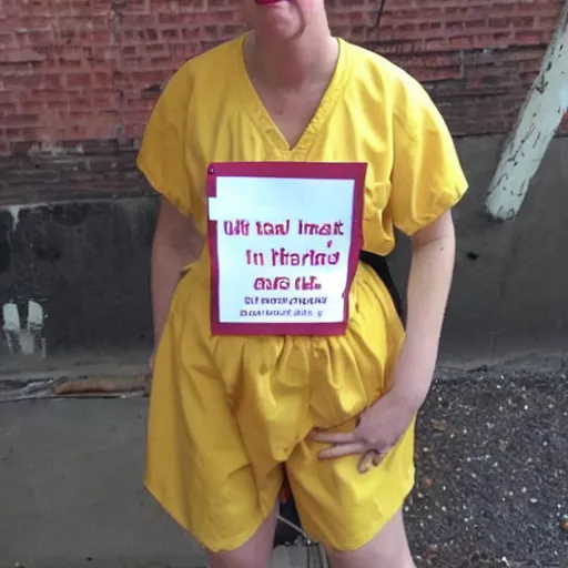 Image similar to chick dressed as an inmate