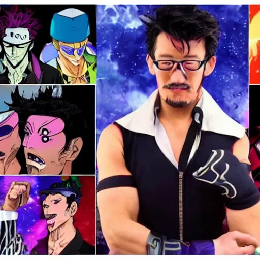 Prompt: markiplier in jojo's bizarre adventure