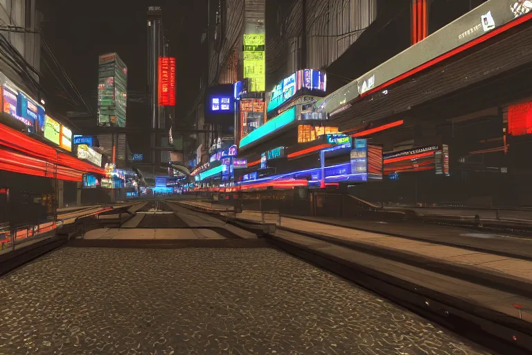 Prompt: cyberpunk metro, 4k, night