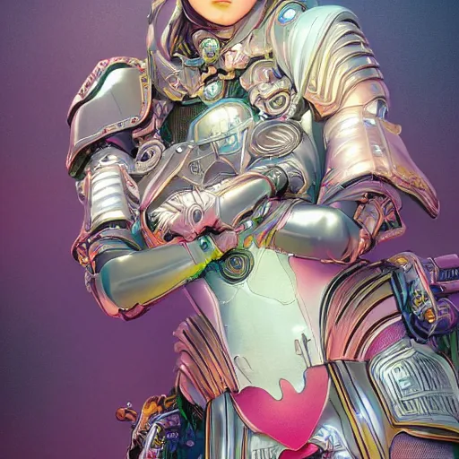 Image similar to studio portrait of lawful good colorful female holy mecha paladin absurdly beautiful, elegant, young sensual graceful woman, ultrafine hyperrealistic detailed face illustration by kim jung gi, irakli nadar, intricate linework, sharp focus, bright colors, matte, octopath traveler, final fantasy, unreal engine highly rendered, global illumination, radiant light, intricate environment