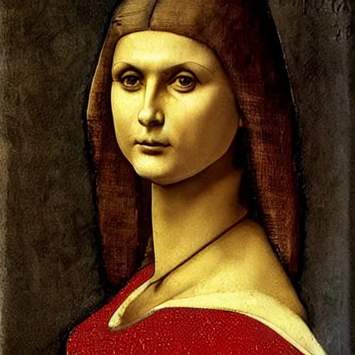 Image similar to Olivia Newton-John holding football face close-up by Leonardo da Vinci